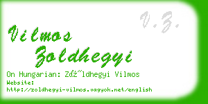 vilmos zoldhegyi business card